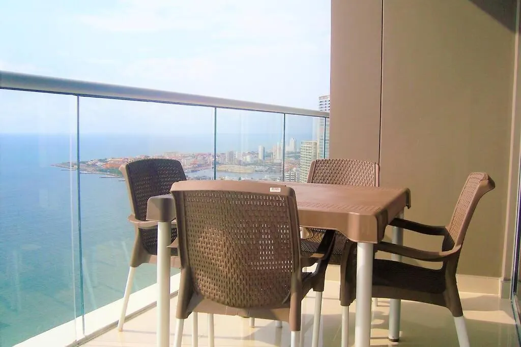 Piso 41 Boca Grande Hermosa Vista Al Mar, Bahia Y Ciudad Amurallada Limpieza Y Registro Gratis Para Estadias Superiores A Dos Noches 0*, Cartagena