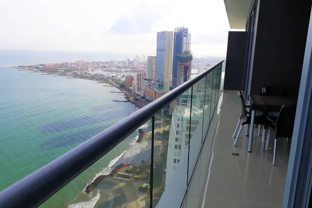 Piso 41 Boca Grande Hermosa Vista Al Mar, Bahia Y Ciudad Amurallada Limpieza Y Registro Gratis Para Estadias Superiores A Dos Noches Apartment