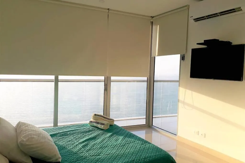 Piso 41 Boca Grande Hermosa Vista Al Mar, Bahia Y Ciudad Amurallada Limpieza Y Registro Gratis Para Estadias Superiores A Dos Noches Apartment Cartagena