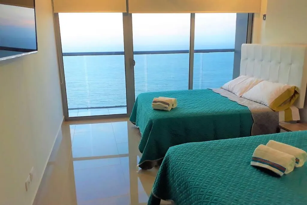 Lägenhet Piso 41 Boca Grande Hermosa Vista Al Mar, Bahia Y Ciudad Amurallada Limpieza Y Registro Gratis Para Estadias Superiores A Dos Noches Colombia