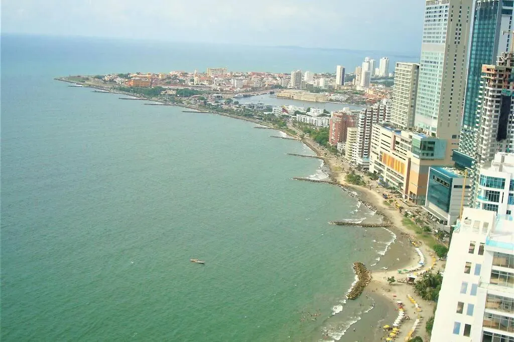 Piso 41 Boca Grande Hermosa Vista Al Mar, Bahia Y Ciudad Amurallada Limpieza Y Registro Gratis Para Estadias Superiores A Dos Noches Colombia